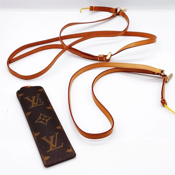 Louis Vuitton Monogram Brown Leather Bag Strap